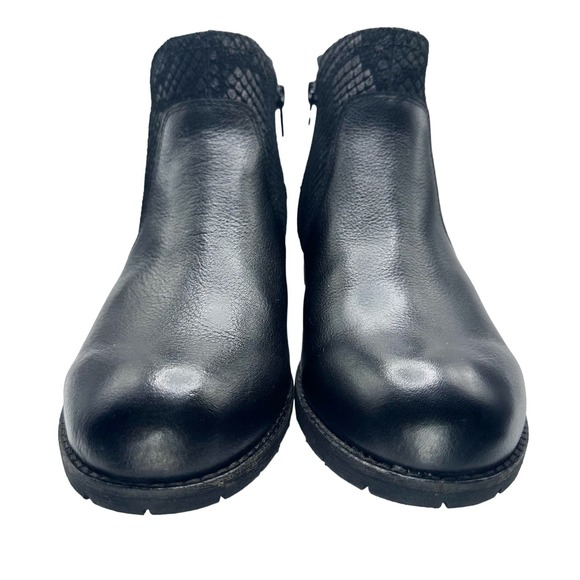 Abeo | Women | Darlington Black Leather Side Zip Ankle Booties | Size 7 - Picture 4 of 14